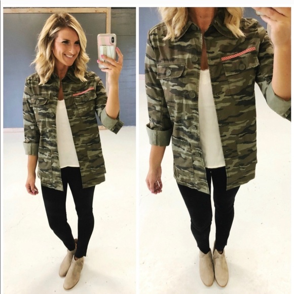 Caslon Jackets & Blazers - Caslon Camo Utility Jacket